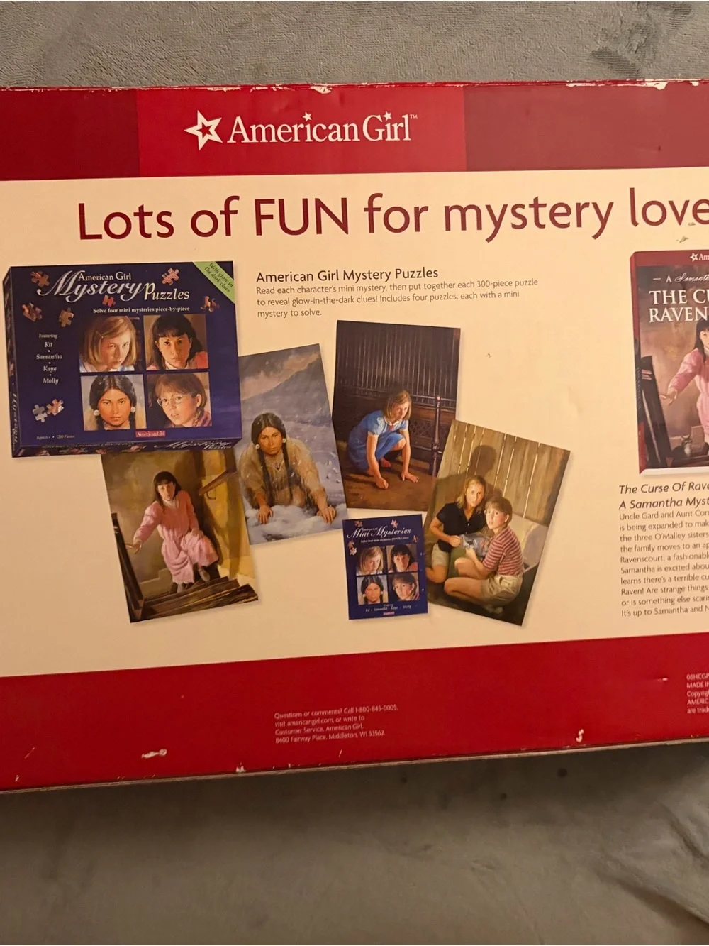 American Girl Samantha Mystery Book & Puzzles - Red and Purple